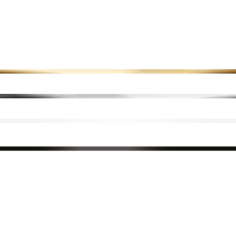 XANITALIA - stripping tipe Adesivi per unghie. 4 rotoli da 1 mm. Argento, oro, bianco, nero