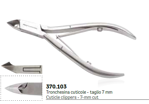 XANITALIA - Tronchesi professionali in acciaio inox per cuticole taglio 3/5/7