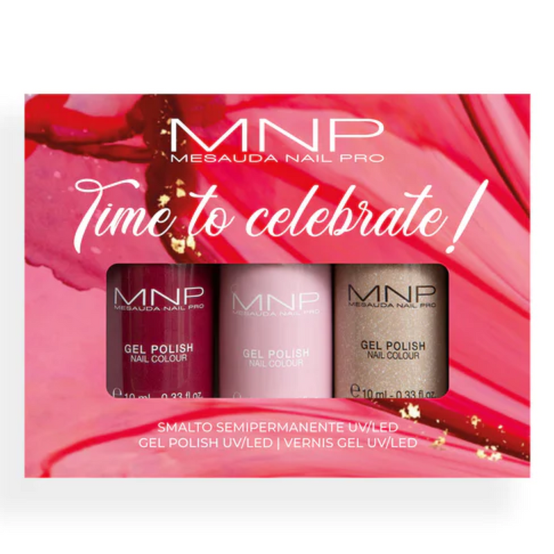 MNP  - time to celebrate set limited edition box 3 semipermanenti 10 ml