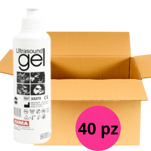 GIMA - gel trasparente ultrasuoni 250 ml cartone 40 pz