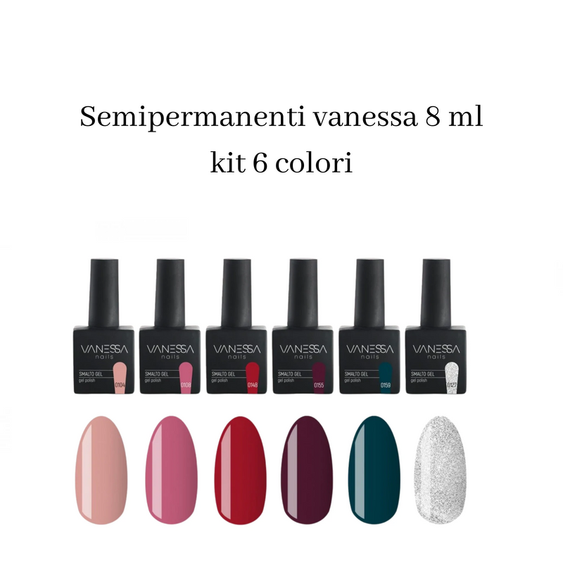 VANESSA -  kit 6 colori semipermanenti  8 ml